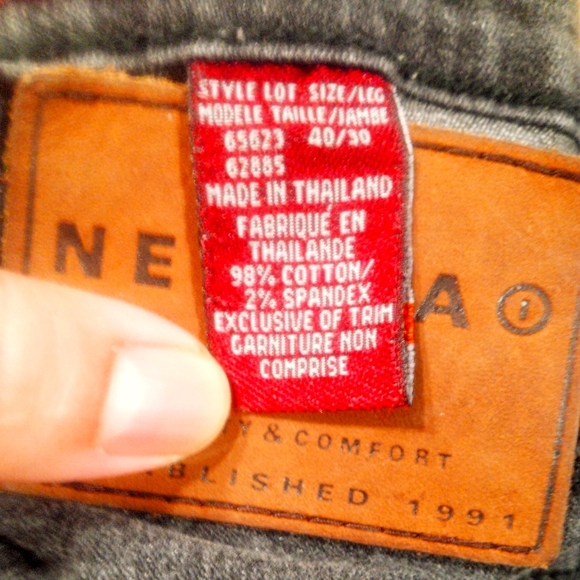 Nevada men grey  jeans 98 %cotton / 2% spandex Made in Thailand, - Picture 3 of 9
